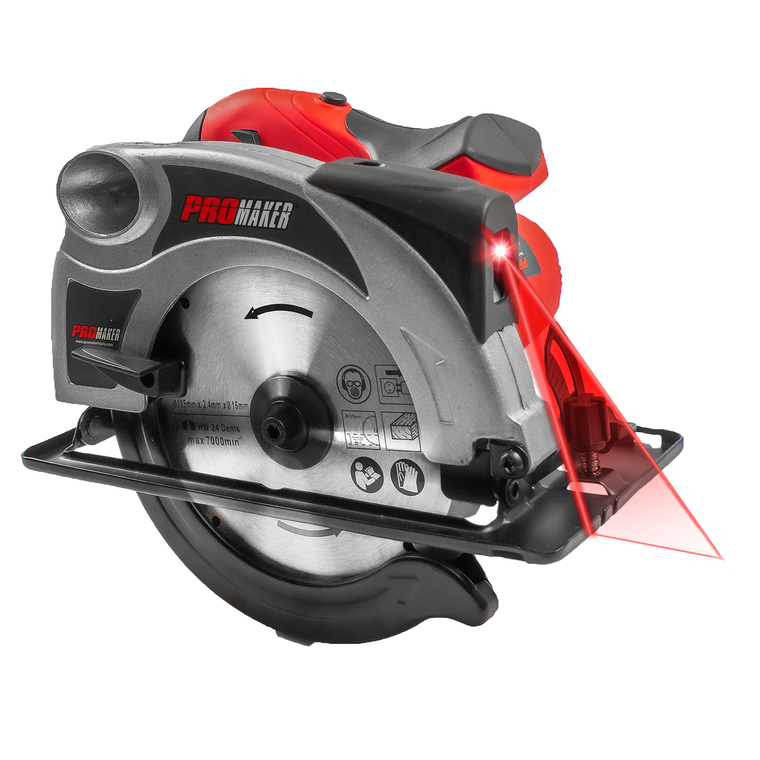 CIRCULAR SAW 7 ¼ WITH LASER GUIDE 1500W PRO-SC1500 - Promaker® Tools
