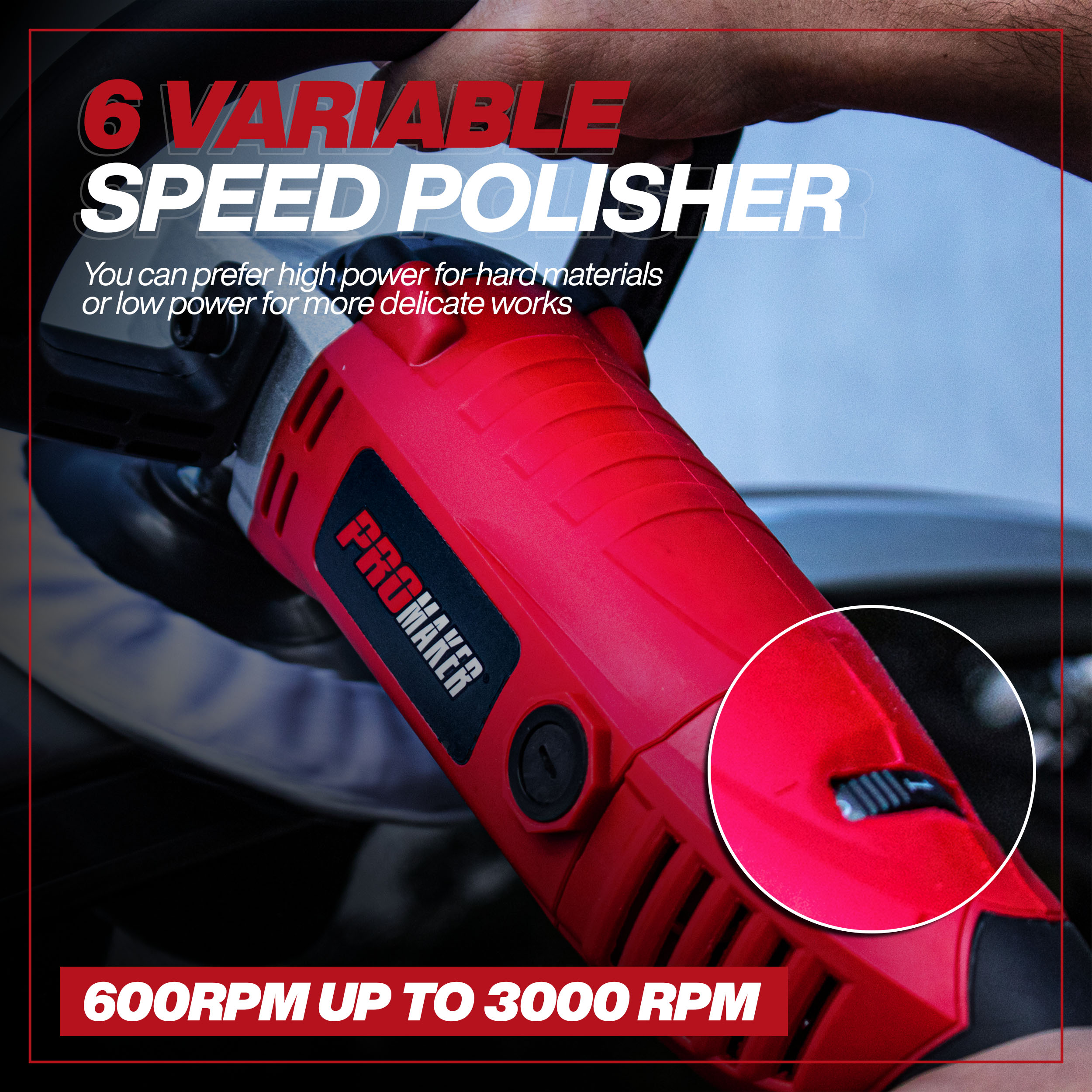 Variable Speed Polisher, 6-Inch