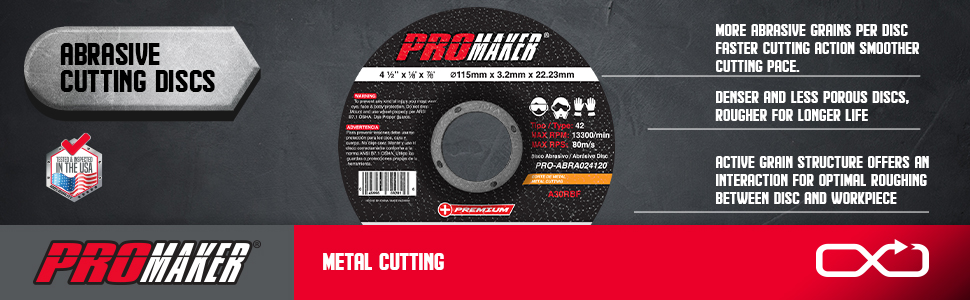 CUTTING ABRASIVE DISC PRO-ABRA024120 PROMAKER DESCRIPTION 1