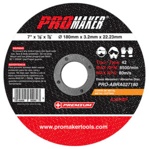 CUTTING ABRASIVE DISC PRO-ABRA027180 DISCO ABRASIVO DE CORTE PROMAKER 1