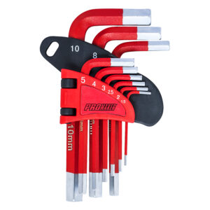 SHORT METRIC HEX KEY SET PRO-LH014 LLAVES HEXAGONALES CORTAS PROMAKER