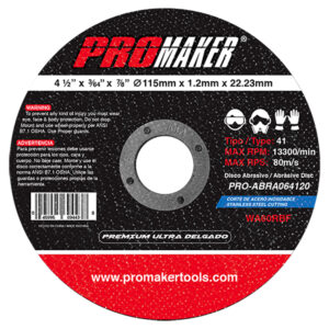 UTTING ABRASIVE DISC PRO-ABRA064120 DISCO ABRASIVO DE CORTE PROMAKER 1