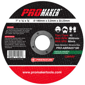 MASONRY ABRASIVE DISC ABRA037180 DISCO DE CORTE MAMPOSTERIA PROMAKER 1