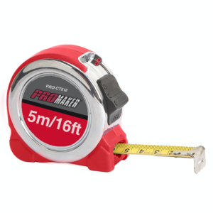 CHROME PLATING TAPE MEASURE PRO-CT512 CINTA METRICA CARCASA CROMADA PROMAKER 2