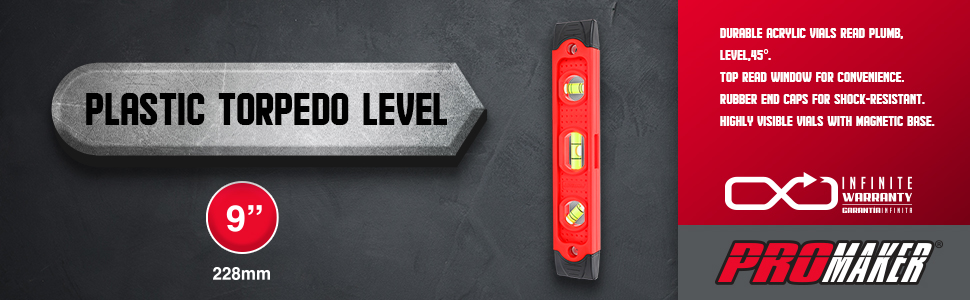 PLASTIC TORPEDO LEVEL 9 PRO-NV201 PROMAKER DESCRIPTION