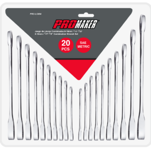 SET COMBINATION WRENCH 20 PCS PRO-LC804 PROMAKER JUEGO LLAVES COMBINADAS 1