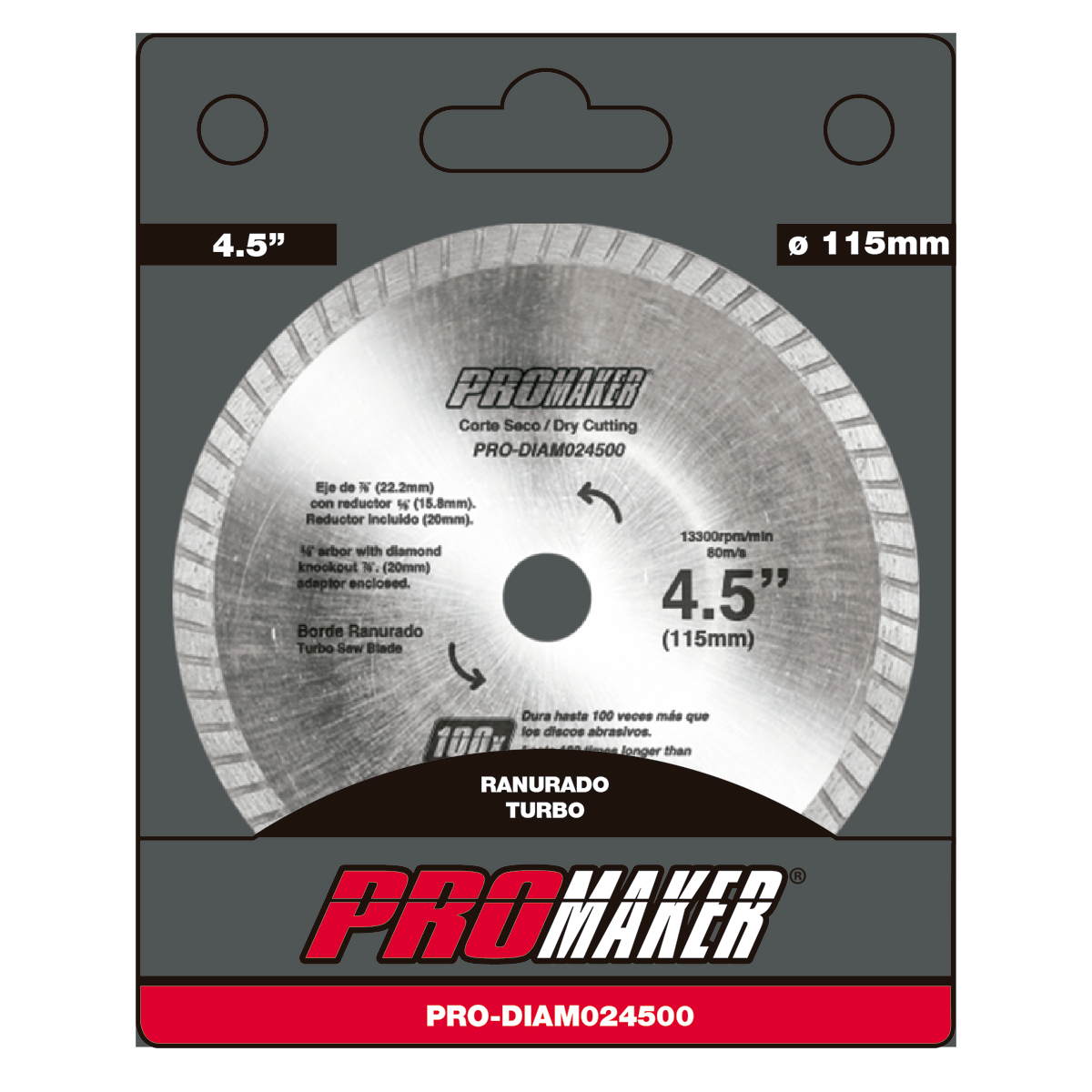 TURBO DIAMOND BLADE 4 PRO-DIAM024500 DISCO DIAMANTADO RANURADO TURBO DIAMOND BLADE 4 PRO-DIAM024500 DISCO DIAMANTADO RANURADO