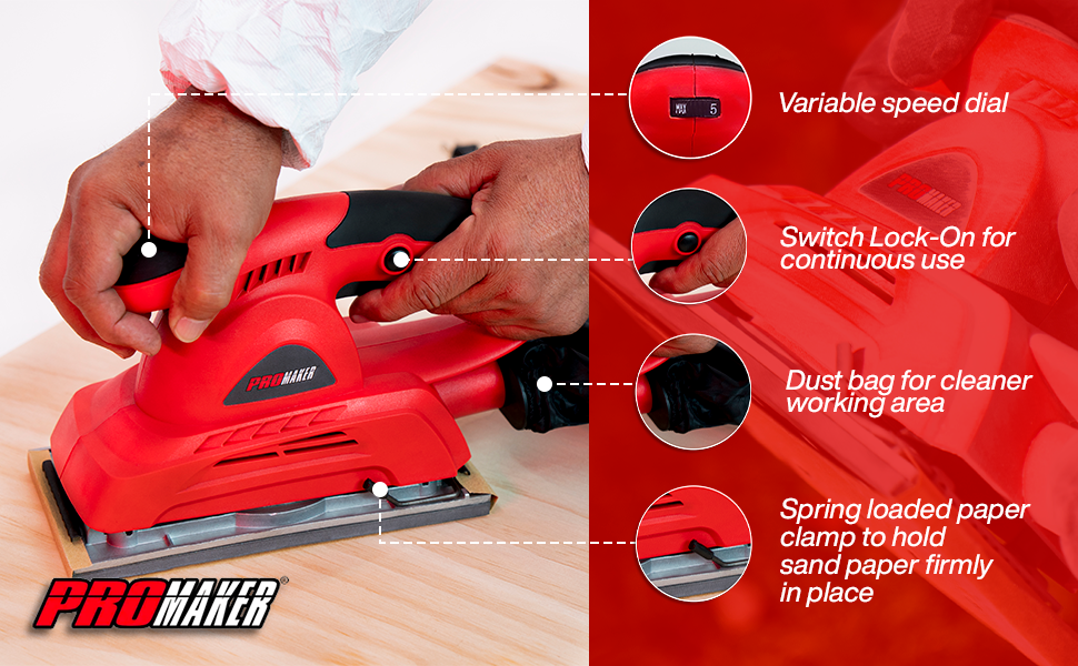 PREMIUM PALM SANDER PRO-LO300KIT PROMAKER 2